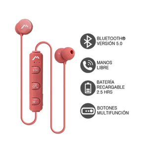 Audífonos Mitzu MH-9224PK Bluetooth Con Manos Libres Rosas  ENDOMEX