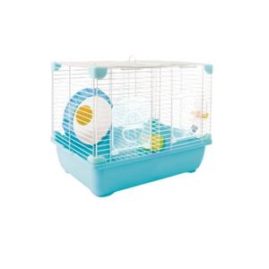 Jaula Plastica Hamster Land Azul Doble Malla Separador Sunny