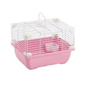 Jaula Plástica Hamster Land Rosa Tazon Comida Mascota Sunny