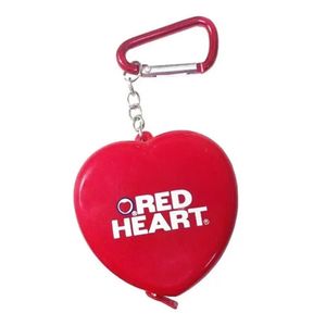Cinta Métrica Forma Corazón Rojo Plástico Susan Bates Coats