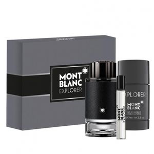 Perfume Sc Montblanc Explorer Edp 100Ml + Desodorante 75G + Perfumero