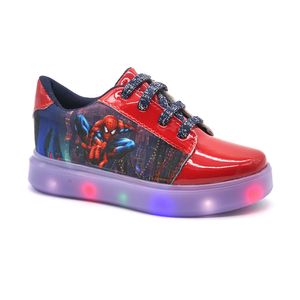 Tenis Casual Niño Spiderman Luces Led Lovely Shoes