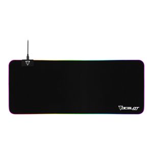 Mousepad Extendido Gamer de Tela, Ocelot OMPXL01, Iluminación RGB, 300 mm x 800 mm x 4 mm, con Software