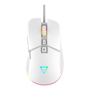 Mouse Alámbrico USB, OCM White Pearl, Creators by Ocelot Gaming, 7200 DPI's, 7 Botones, Iluminación RGB