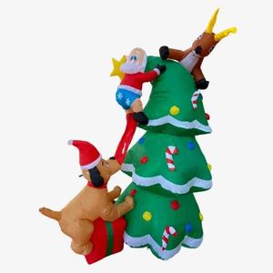Inflable Arbol Con Santa Claus Y Perro