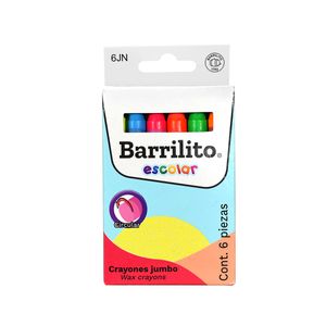 Crayones C/6 Jumbo Neon 6Jn Barrilito