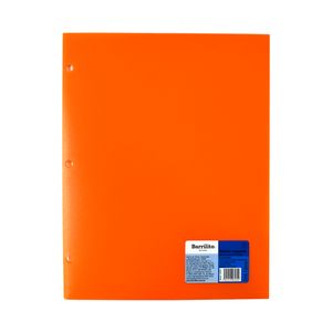 Folder C/Solapa Plastico Cta Naranja Barrilito
