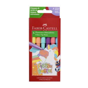 Plumones C/6 Fiesta Pastel Faber-Castell